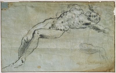 Study for the body of St. George (detail) by Jacopo Robusti Tintoretto